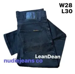 売り尽しNudie Jeans ヌーディージーンズブラックデニムスリムストレートのサムネイル