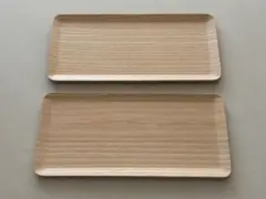 イケア IKEA オードナド 木製トレイ 25x12cm アッシュ 2枚セット