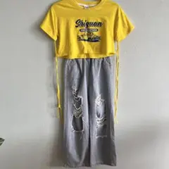 ダンス　Tシャツ　デニムパンツ
