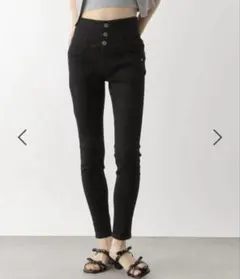 【美品】Heather ISKO ハイウエストスキニー M