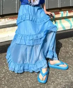 【Alley by wcloset】たっぷりフリルティアードシアースカート