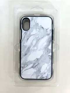 【美品】イーフィットiPhoneXS対応ハイブリッドケース　マーブル