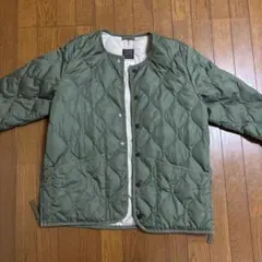 TAION U NECK BUTTON JACKETS XL/XXL オリーブ