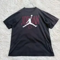 8394 ナイキ ジョーダン 半袖Tシャツ L 黒 ロゴプリント ジャンプマン