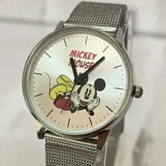 【稼動品】ミッキーマウス 腕時計 メッシュバンド DISNEY SPRING