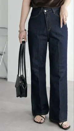 DISCOAT デニムセミフレアパンツ　S 新品