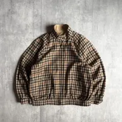 【80s vintage】リバーシブル　ハリントンジャケット　日本製　短丈　古着