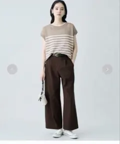 7daysデイリータックワイドパンツ　エニィファム　接触冷感のサムネイル