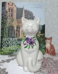 北欧ヴィンテージ☆ロサ　ユング☆猫の陶器置物☆大きいタイプ