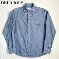 DELICIOUS デリシャス シャンブレーシャツ 日本製 ボタンダウン L