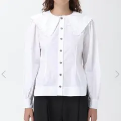 GANNI フリル付き ホワイト シャツのサムネイル