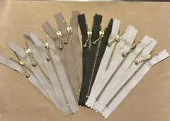 ⑦YKK 12cm玉付ファスナー4色10本セット