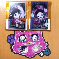 鬼滅の刃 カフェ ハロウィン メタリックカード ダイカットカード しのぶ カナヲ