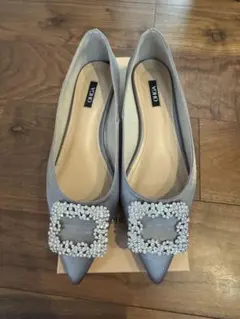 ☆美品☆ OHGA ビジューパンプス　モカ