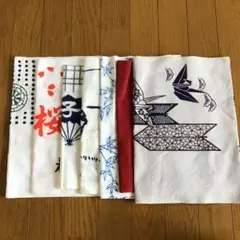 手ぬぐい 4枚＋浴衣生地など3枚のセット レトロ　リメイクのサムネイル