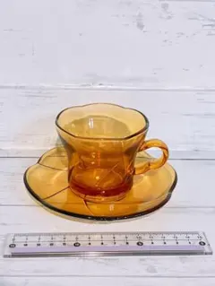 アデリア アデレックス アンバー フラワー カップ＆ソーサー レトロ