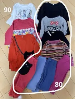 子供服11点まとめ売り　秋冬　ベビー服　キッズ服　女の子 80 90