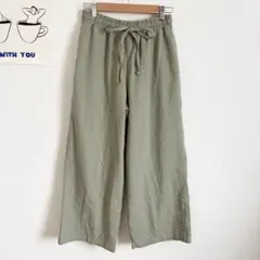 ワイドパンツ　イージーパンツ　ウエストゴム　カジュアル　レーヨン　シンプル