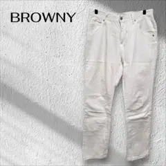 ブラウニー BROWNY カジュアルパンツ【M】ホワイト 白 無地 シンプル