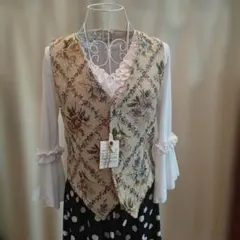 フラメンコ花柄刺繍ベスト