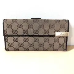GUCCI GGキャンバス 長財布 二つ折り - メルカリ