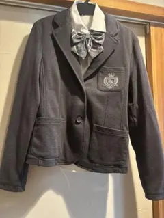 グレー ブレザーとチェック柄スカート セット