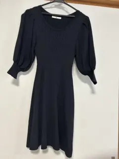 SLY リブ編みパフスリーブワンピース サイズ1