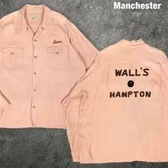 Manchester 50s 60s ビンテージ レーヨン開襟 ボーリングシャツ