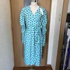 clozetlondonタグ付きグリーンドット柄ワンピース