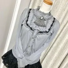メイデンズ・レーヴ 夢望展 レースフリルブラウス 水色 ブルー 量産型 