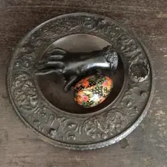 卵のオブジェ 木製 ブラック 鳥 フランスアンティーク - メルカリ