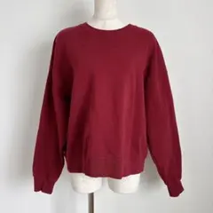 E448サニークラウズ×mui コラボ スウェット トレーナーボルドー L 刺繍のサムネイル