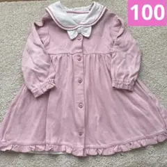 クーラクール　秋向け　うさみみ　バックシフォン　ワンピース　100