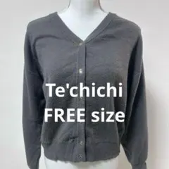 1130グレー 長袖カーディガン ゴールドボタンカジュアル