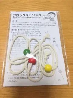 両眼視 (立体視)トレーニングカードとブロックストリングのセット