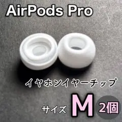 AirPods Pro用イヤーピース Mサイズ2個 ・白 ホワイト