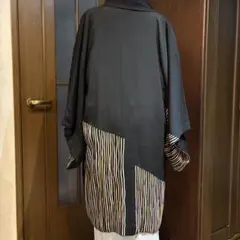 黒デザイン道中着 リメイク品