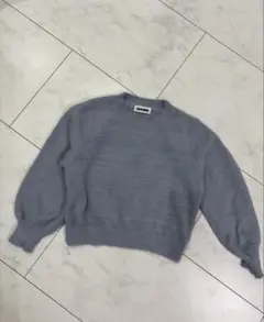 【期間限定出品】バルーンスリーブ ニット セーター ライトブルー