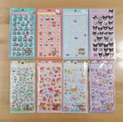 ボンボン｜ぷっくり｜立体シール｜可愛いキャラクターシール｜人気｜8枚セット