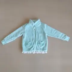 フリースジャンバー　水色　 ハート　サイズ120 西松屋
