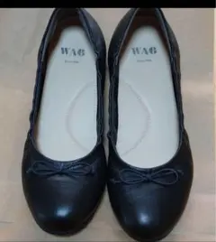 黒パンプス フラットシューズ