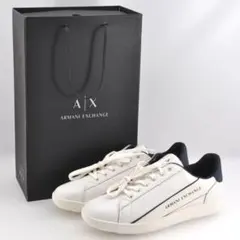 A/X アルマーニエクスチェンジ スニーカー 28cm 白 ネイビー HK155のサムネイル