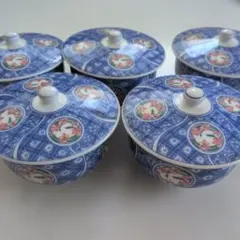 未使用】有田焼 古伊万里 伊万里 色鍋島 寛右衛門 深錦濃柿 柿柄 蓋付