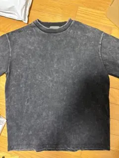 CLEL ピグメント加工 Tシャツ ブラック