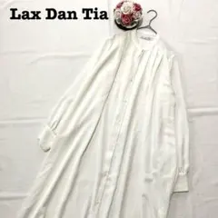 ラックスダンディア　レディース　長袖ロングシャツワンピース　L ホワイト　白