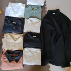 長袖ポロシャツ9枚と白ポロシャツ1枚（サイズL＆M）