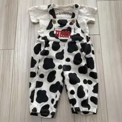 バースデイ チロルチョコ サロペット（70cm）とTシャツ（80cm）のセット