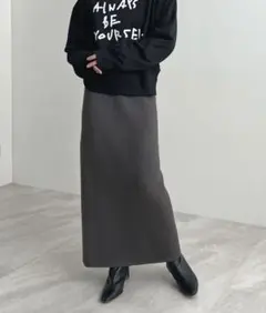 裏起毛 ロングスカート