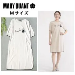 【美品】マリークワント　ラインサインロゴニット ワンピース　Mサイズ