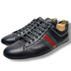 GUCCI グッチ【27.5】美品 ドライビングシューズ シェリーライン 黒